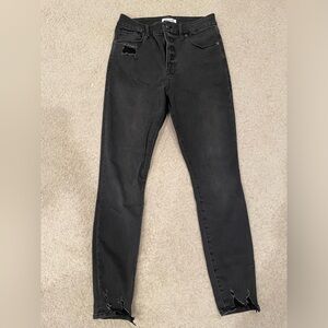 Good American, high waist skinny jeans, black, size 10/30.